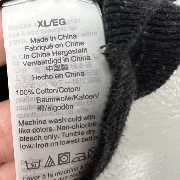 JCREW Men's Rugged Cotton Heather Black Henley Sweater Size XL - Picture 7 of 7